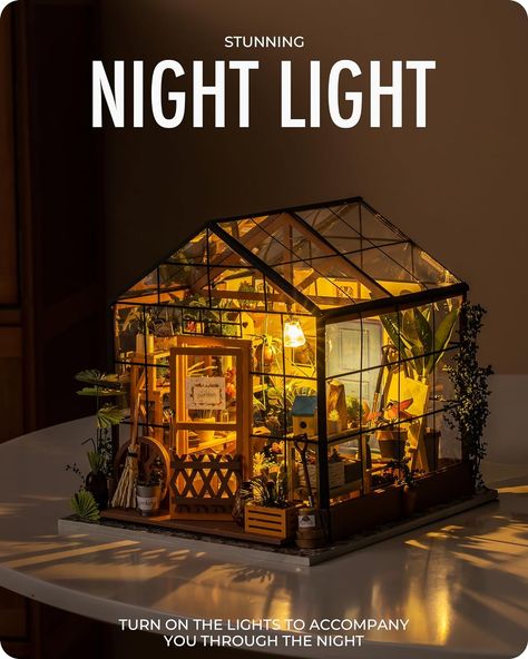 ≈ $39.99 You can click the link above（amzn.to） to purchase on Amazon. Diy Mini Greenhouse, Diy Miniature House, Miniature Greenhouse, Tiny House Kits, Halloween Christmas Decorations, Wooden Room, Doll House Crafts, Greenhouse Kit, Garden Crafts Diy