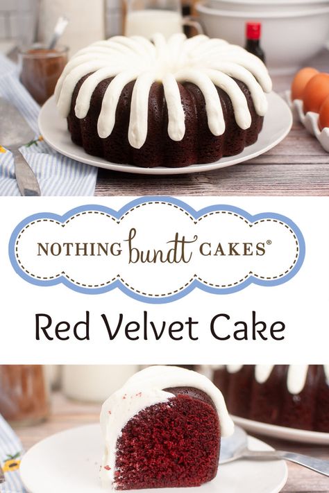 Elevate your dessert game with our Copycat Red Velvet Nothing Bundt Cake. It's a delicious and stunning centerpiece that will impress your guests. Nothing Bundt Cake Red Velvet, Red Velvet Bunt Cake, Copycat Nothing Bundt Cake, Nothing Bundt Cake Copycat, Red Velvet Cake Recipe Easy, Dessert Favorites, Bunt Cake Recipe, Mini Bundt Cakes Recipes, Red Velvet Bundt Cake