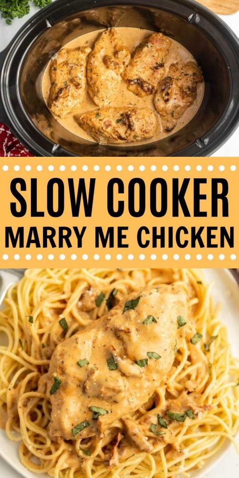 Crockpot Marry Me Chicken, Cravings Food, Marry Me Chicken Recipe, Chicken Breast Crockpot Recipes, Crockpot Chicken Breast, Chicken Crockpot Recipes Easy, Marry Me Chicken, Easy Crockpot Dinners, Food Easy