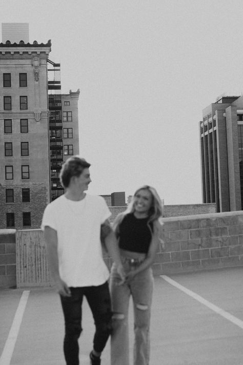 Couples Photoshoot Rooftop, Couple Picture Ideas Downtown, Couple Poses Parking Garage, Couples Photoshoot Parking Garage, Parking Lot Couple Photoshoot, Couple Rooftop Photoshoot, Parking Garage Couple Photoshoot, Stylish Couple Classy, Parking Garage Photoshoot Couple