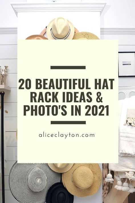 20 Beautiful Hat Rack Ideas & Photo's in 2021 - Alice Clayton Fedora Hat Display Ideas, Cowgirl Hat Hanging On Wall, Western Hat Wall Display, How To Display Cowboy Hats, Hanging Cowboy Hats On Wall, Hat Racks Ideas, Cowboy Hat Display Ideas, Hat Rack Diy Wall, Hat Hanging Ideas