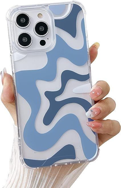 Preppy Phone Case, Blue Phone Case, Produk Apple, Wavy Pattern, Pretty Iphone Cases, Pretty Phone Cases, Art Phone Cases, Pattern Case, I Phone