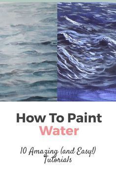 Water In Acrylic Paint, Water Painting Step By Step, How To Paint Water Oil Painting, Paint Water With Watercolor, Advanced Art Class Ideas, Acrylic Painting Advanced, Painting Water Acrylic Step By Step, How To Paint Water With Oil Paint, How To Paint Water Acrylic