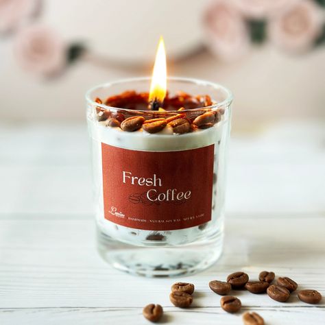 Coffee Beans Candle Soy Wax Candle Gift Handmade Candle Coffee Candle Unique Gift for Her Home Decor Candle for Coffee Lover Coffee Bean Candle, Candle Unique, Handmade Soy Candle, Coffee Candle, Handmade Candle, Candle Inspiration, Candle Smell, Unique Candles, Fresh Coffee