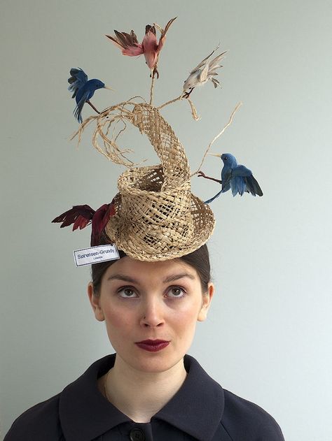 love this whimsical birds hat inspired by the cinderella story. how fun would it be to make this? The Cinderella Story, Whimsical Birds, Mad Hat, Crazy Hat Day, Cinderella Story, Easter Hats, Hat Day, Crazy Hats, Kentucky Derby Hats