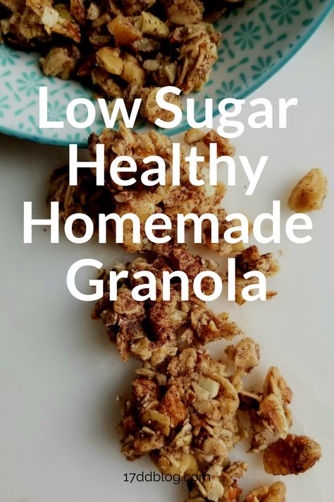 The 17 Day Diet Lean Granola you've been waiting for! This healthy version of a low-sugar granola that's EASY to make. #lowcarb #lowcarbmealplanning #lowsugargranola Low Cholesterol Granola, Ww Granola Recipe, Granola For Diabetics, No Sugar Granola Recipe, Low Cal Granola Recipe, Healthy Granola Recipe Low Sugar, Healthy Low Calorie Granola, Low Fat Granola Recipe, Homemade Sugar Free Granola