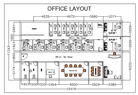 Layout plan of a corporate office dwg file - Cadbull Corporate Office Plan, Modern Office Layout Plan, Office Floor Plan Corporate, Office Design Layout Floor Plans, Office Floor Plan Layout, Office Layout Plan Small, School Administration Office, Administration Plan, Reception Waiting Area