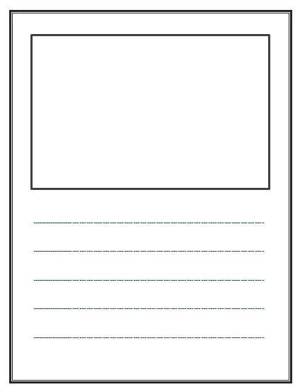 Writing Story Template, Draw And Write Template, Writing Lines Template, Story Writing Template, Blank Writing Paper, Kindergarten Journals, Lined Paper Template, Line Template, Kindergarten Writing Paper