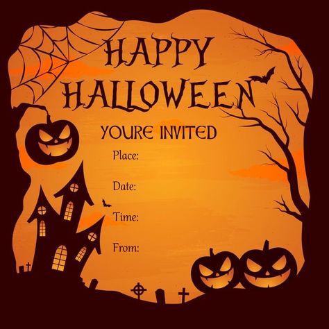 Halloween Invitation Ideas Free Printable, Halloween Card Invitation, Halloween Invitations Template Blank, Halloween Invations Ideas, Halloween Birthday Party Invitations Diy, Halloween Invitations Template Free, Halloween Invitations Template, Halloween Invitation Ideas, Halloween Birthday Cards