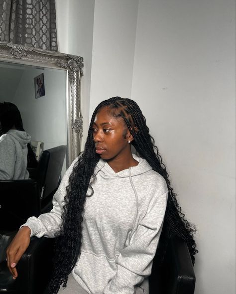 Long Boho Knotless Braids With Color, Bohohemian Knotless Braids, Smedium Knotless Boho Box Braids, Small Boho Knotless Braids With Color, Bohomeian Knotless Box Braids, Long Bohemian Knotless Braids, Braids To Get, Bohemian Braids With Color, Boho Knotless Braids Medium