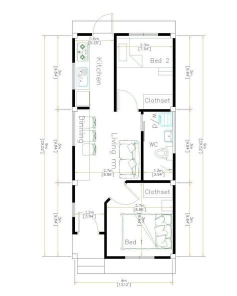 7x10 House Plan, Tiny Apartment Floor Plans, Modern Tiny House Design Floor Plans, 4x10 House Plan, Unique Small House Plans, One Bedroom House Plans, Graphic Communication, Guide Design, One Bedroom House