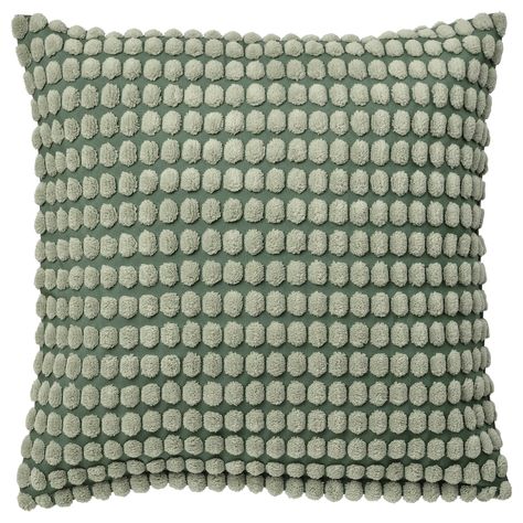 Super-soft cushion cover in pale grey-green with a tactile pattern that en-hances the different tones in the pile and base. Take your pick from an array of colours or mix. Made of recycled polyester. SVARTPOPPEL cushion cover Color:pale grey-green Ikea France, Green Cushion Covers, Organization Furniture, Pretty Pillow, Green Cushions, Feather Pillows, Ikea Family, Pillow Texture, Green Pillows