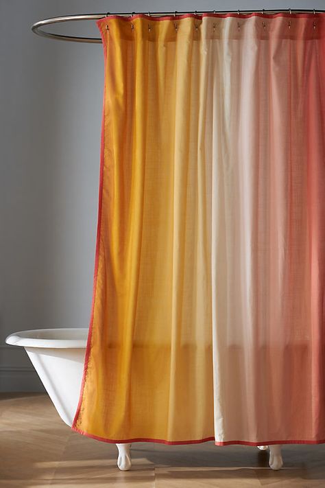 Anthropologie Shower Curtain, Bright Shower Curtain, Neutral Shower Curtains, Curtain Alternatives, Shower Curtain Color, Ivory Curtains, Pink Shower Curtains, Colorful Shower Curtain, Cool Shower Curtains