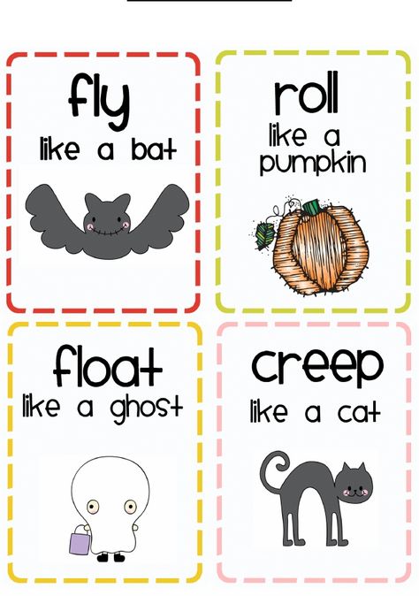 H is for Halloween Halloween Language Activities For Preschool, Preschool Halloween Movement Activities, Spooky Lesson Plans, Halloween Preschool Gross Motor, Halloween Circle Time Activities Preschool, Halloween Question Of The Day Preschool, Preschool Halloween Circle Time Activities, Halloween Fun Preschool, Halloween Classroom Games Preschool