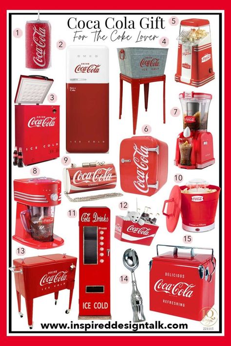 coca cola gifts Coca Cola Gift Ideas, Coke Kitchen, Miniature Diner, Coke Products, Coca Cola Gifts, Coca Cola Merchandise, Coca Cola Store, Cocoa Cola, Coca Cola Kitchen