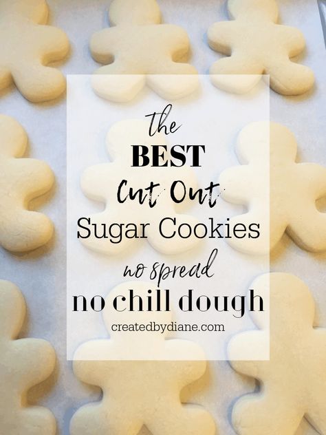 Cutable Sugar Cookie Recipe, Tasty Sugar Cookie Recipe, Homemade Cut Out Sugar Cookies, Best Easy Cut Out Sugar Cookies, Cuttable Sugar Cookies, Sugar Cookies To Cut Out, Best Easy Sugar Cookie Recipe, Fluffy Cut Out Sugar Cookies, Sugar Roll Out Cookies