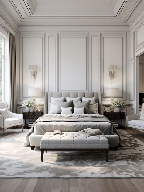 Long Bedroom Ideas, Classical Bedroom, Bedroom With Sitting Area, Bedroom Seating, Casa Patio, التصميم الخارجي للمنزل, Luxury Bedroom Master, Classic Bedroom, Modern Bedroom Design