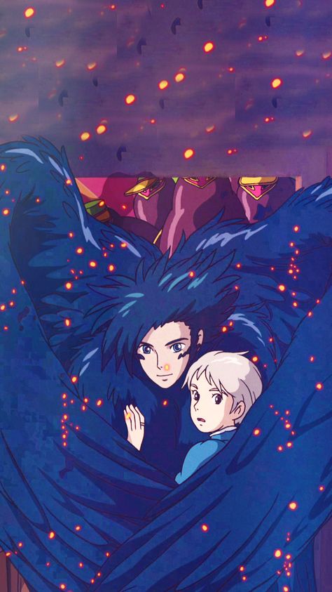 iPhone 6 Background | Howl & Sophie || Howl's Moving Castle || By Aprettyfire (Tumblr) Sophie Howl's Moving Castle, Howls Moving Castle Wallpaper, Howls Moving Castle Art, 하울의 움직이는 성, Personajes Studio Ghibli, Studio Ghibli Background, Howl And Sophie, Ghibli Artwork, Howl's Moving Castle