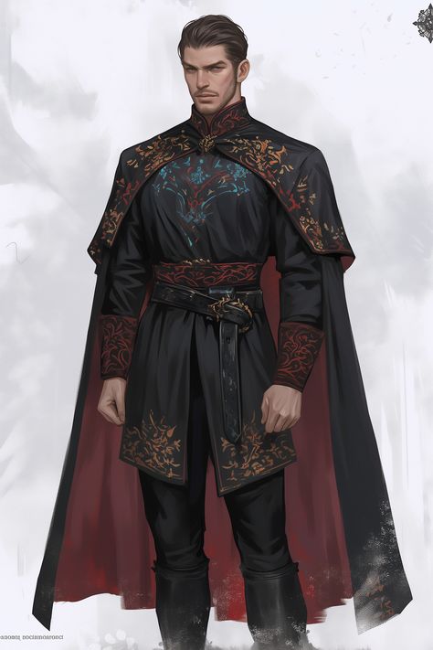 Rennaisance Outfits Male, Medieval Wedding Outfit Men, Assassins Creed Outfit Men, Fantasy Dress Male, Fantasy Mens Clothes Drawing, Medieval Royal Outfits Male, Fine Clothes Dnd, Elegant Mens Outfits, Fancy Fantasy Outfits Male