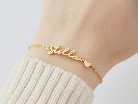 Silver Name Bracelet For Women, Gold Bracelet With Name, Name Bracelet Gold, Bracelet With Name, Customised Jewellery, Bracelet For Girls, Minimal Gold, Special One