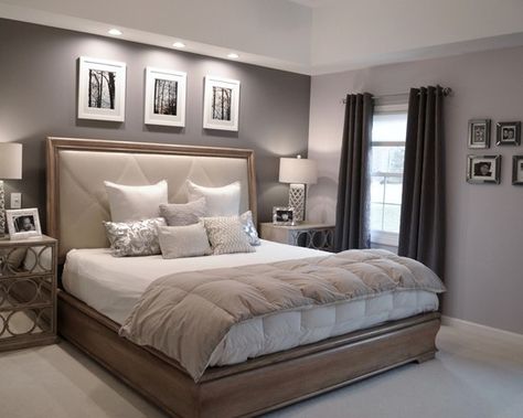 Bedroom Paint Color Inspiration, Bedroom Guide, Bedroom Paint Colors Master, Small Bedrooms, Gray Walls, Modern Bedroom Interior, Modern Bedroom Decor, Bedroom Color Schemes, Bedroom Paint Colors