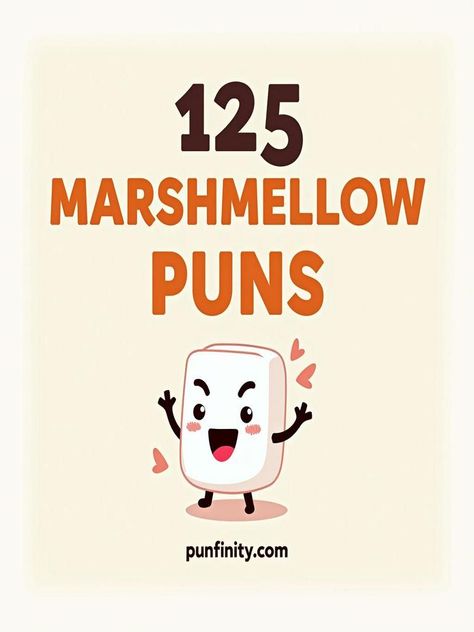 marshmellow puns Marshmallow Quotes Funny, Marshmallow Quotes, Fluffy Comedian, Reeces Pieces, Sharing With Friends, Cheesy Lines, How To Make Marshmallows, Cute Marshmallows, Nerds Candy