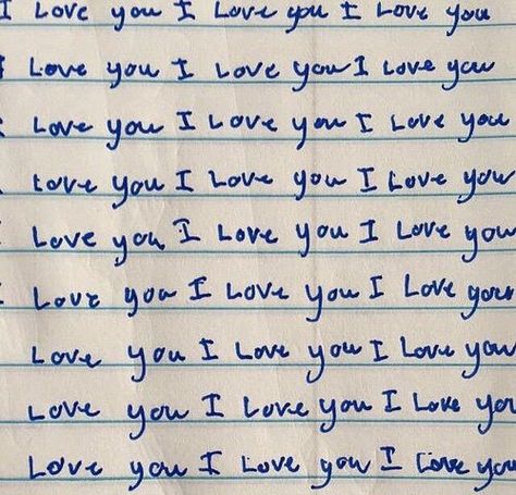 Love Letter, Blue Ink, The Words, I Love You, Love You, I Love, Writing, Blue