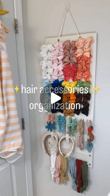 Elaina Zinke on Instagram: "Comment HAIR to get these organizers and hair accessories sent straight to your inbox! 🎀

As a mom of four girls, we have ALL kinds of hair accessories! Here are two ways that we keep everything organized and out-of-the-way! 🎀

**Also linked in my Amazon Storefront (in my bio) under “Hair” 🎀

#hairaccessories #hairaccessoryorganiser #bathroomorganization #hairboworganizer #boworganizer #momhacks #organizedhome" Hair Ties Organization, How To Organize Hair Accessories, Girls Hair Accessories Organizer, Hair Accessories Organization, Hair Bow Storage, Hair Tie Organizer, Parent Hacks, Hair Stations, Hair Product Organization