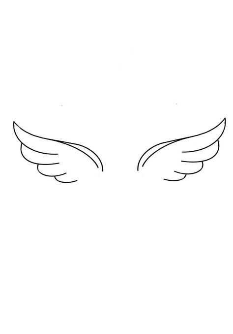 Angel Wing Line Art, Simple Angel Wing Tattoo, Mini Wings Tattoo, Angel Wings Finger Tattoo, Wing Tattoo Simple, Mini Tattoos Angel Wings, Angel Wings Line Art, Dainty Angel Wings Tattoo, Simple Angel Wings Tattoo