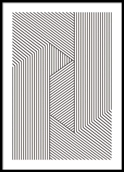 – Illustration with abstract, black lines on a white background forming an optical illusion Gallery walls | Wall art inspiration | Desenio.co.uk Optical Illusions Pictures, Basic Art Techniques, Poster Grafico, Illusion Pictures, Forest Poster, Abstract Art Images, Qhd Wallpaper, Auto Poster, Art Deco Bathroom