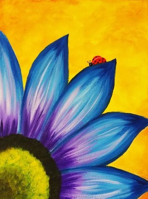 Easy Oil Pastel Drawing Ideas Seni Pastel, Easy Flower Painting, Cat Air, Cute Canvas Paintings, Oil Pastel Art, Oil Pastel Drawings, Easy Canvas Painting, Seni Cat Air, Canvas Painting Diy