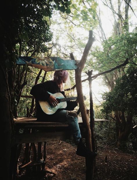 Forest grunge woods guitar Folk Guitar Aesthetic, Folk Band Aesthetic, Folk Astethic, Folk Rock Aesthetic, Folk Music Aesthetic, Heartwarming Aesthetic, Indie Folk Aesthetic, Indie Band Aesthetic, Folk Punk Aesthetic