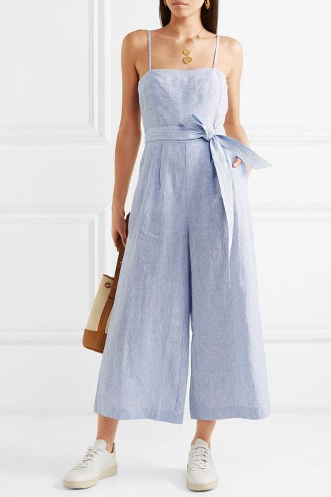 Stylish Jumpsuit, Jumpsuit Blue, Womens Jumpsuits, Linen Romper, Linen Jumpsuit, Blue Jumpsuits, Playsuit Romper, Linen Dresses, Linen Women