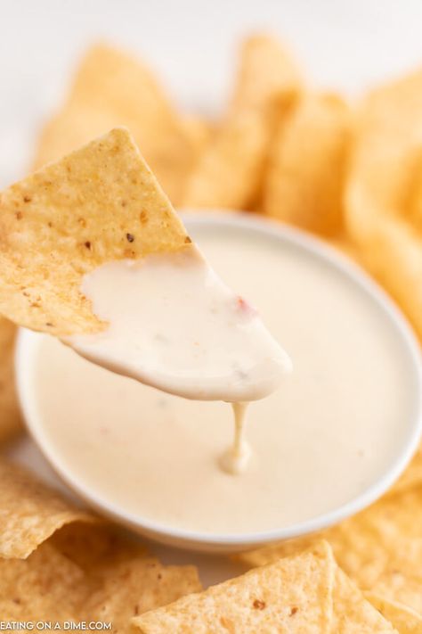 Mexican Restaurant Cheese Dip, Authentic Queso, Mexican Cheese Dip Recipes, Queso Blanco Recipe, Mexican Queso, White Cheese Dip Recipe, White Queso Recipe, Mexican White Cheese Dip, Mexican White Cheese