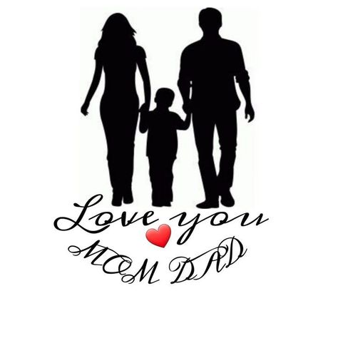 Mom Dad Tattoo, Half Sleeve Tattoo Stencils, Mom Dad Tattoo Designs, Baby Tattoo Designs, Facebook Profile Photo, Family Tattoo Designs, Mom Dad Baby, New Tattoo Designs, Silhouette Tattoos