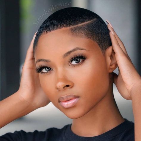 Short Black Natural Hairstyles, Relaxed Hairstyles, Short Fade Haircut, Short Hair Styles African American, Short Relaxed Hairstyles, Short Hair Designs, Black Hair Short Cuts, Shaved Hair Cuts, Short Shaved Hairstyles