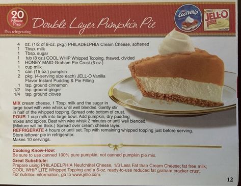 Kraft Double Layer Pumpkin Pie, Double Decker Pumpkin Pie, 2 Layer Pumpkin Pie, 3 Layer Pumpkin Pie, Pumpkin Layer Pie, Pudding Pumpkin Pie, Double Layer Pumpkin Pie, Double Layer Pumpkin Cheesecake, Libbys Pumpkin Pie