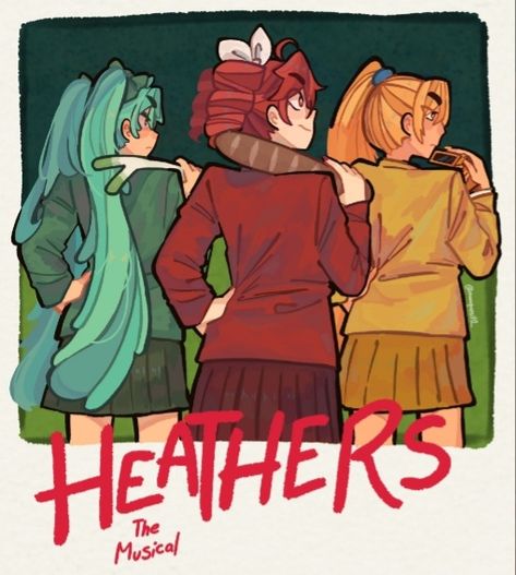 #heathersthemusical #vocaloid Heathers Fanart, Heathers Fan Art, Vocaloid Fanart, Umbrella Term, Heathers The Musical, Musical Art, Hatsune Miku, Character Design Inspiration, Vocaloid