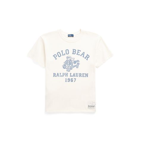 Polo Ralph Lauren Polo Bear Ralph Lauren, Bear Graphic, Polo Bear, Ralph Lauren Home, Jersey Tee, Cute Tops, Vintage Look, Polo Ralph, Graphic Tee