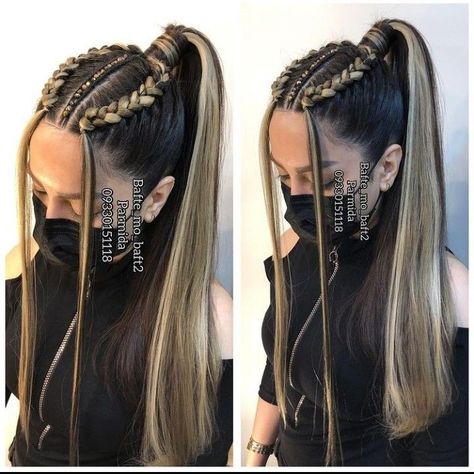 Stil Emo, Rave Hair, Viking Hair, Beautiful Braided Hair, Vlasové Trendy, Hairdo For Long Hair, Hair Stylist Life, Braids For Long Hair, Aesthetic Hair