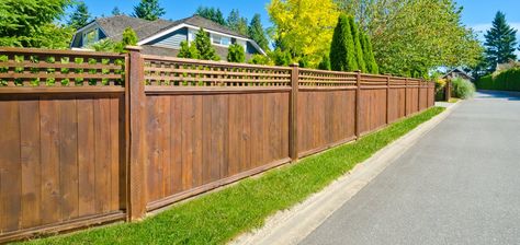 Fence Installation Checklist - Home Improvement Tips & Advice from HomeAdvisor Types Of Privacy Fences, Stock Fencing, Good Neighbor Fence, Diy Privacy Fence, Easy Fence, Wood Privacy Fence, Fence Stain, Fence Toppers, Privacy Fence Designs