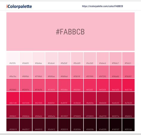 Pink Color Chart, Pantone Color Book, Space Information, Color Palette From Image, Hexadecimal Color, Salmon Pink Color, Hex Color, Purple Color Palettes, Color Palette Yellow