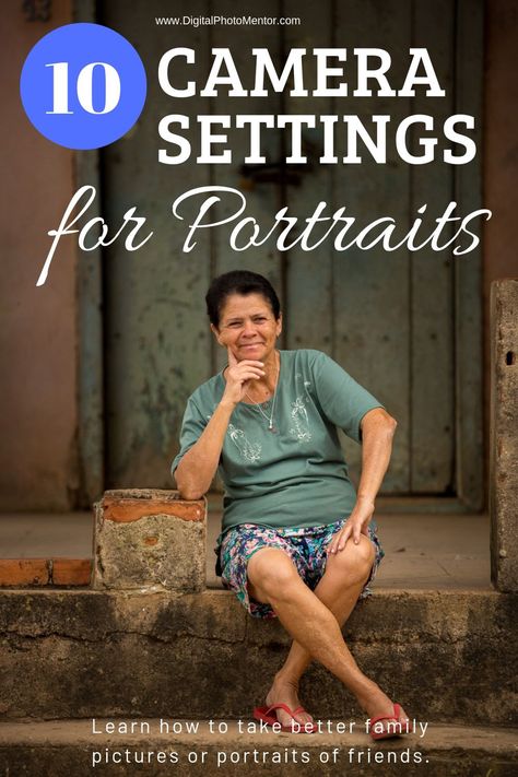 10 Camera Settings and Equipment Tips for Portrait Photography Camera Settings For Portraits, Best Camera Settings, Digital Photography Lessons, Portrait Photography Tips, Dslr Photography Tips, Different Types Of People, Photography Settings, Scrub Corpo, People Pictures