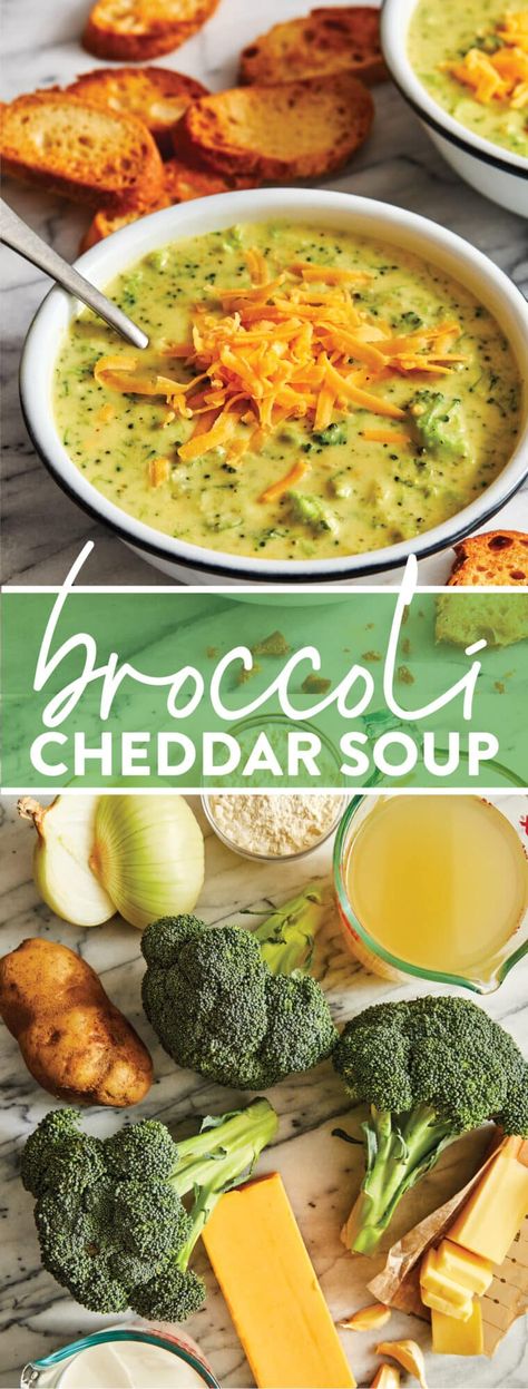 Broccoli Cheddar Soup - Damn Delicious Easy Broccoli Cheddar Soup, Best Broccoli Cheese Soup, Creamy Broccoli Cheddar Soup, Broccoli Cheddar Soup Recipe, Cheddar Soup Recipe, Keju Cheddar, Queso Cheddar, Broccoli Cheese Soup, Broccoli Cheddar Soup