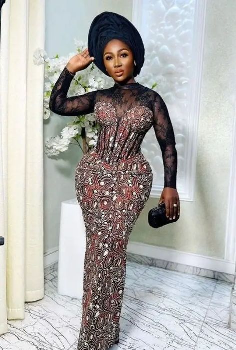 Corset Asoebi Styles: 30 Gorgeous Ideas for Your Next Owambe Ankara 6 Pieces Long Gown Styles, Ankara Fish Gown Styles, Latest Ankara Six Pieces Long Gown Styles, Female Ankara Gowns, 6pieces Skirt And Blouse, Ankara Six Pieces Long Gown Styles, 6 Pieces Ankara Gown Styles, Six Pieces Gown Ankara Style, Corset Asoebi Styles