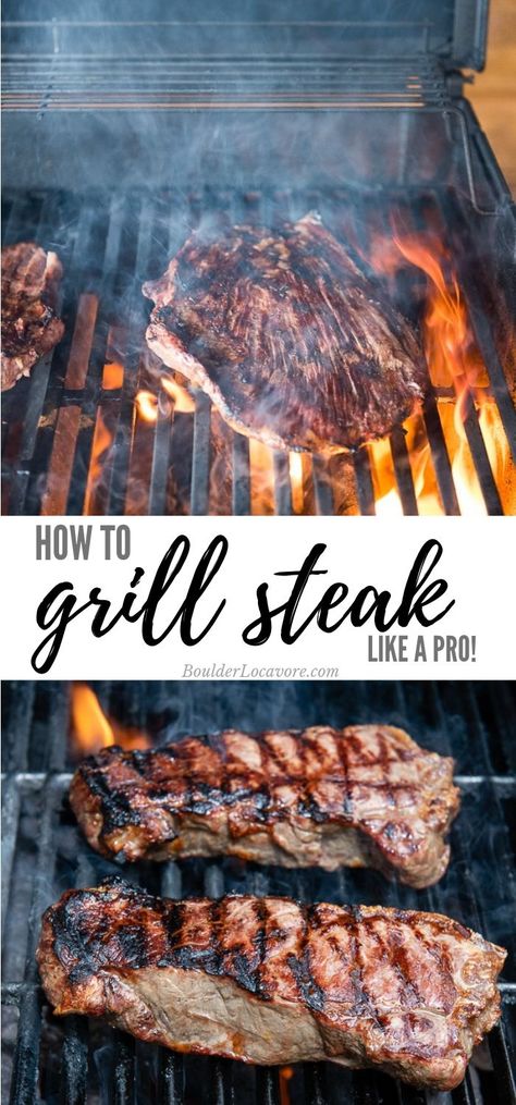 Grilling Steak, Grilled Steaks, Healthy Breakfast Bowl, Grill Steak, Grilling Guide, Bbq Steak, Grilled Steak Recipes, Perfect Steak, Grilled Steak