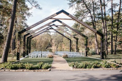 Home - Forever Five Event Venue Landscape For Wedding Venues, Green House Venue Wedding, Open Air Wedding Chapel, Outdoor Event Venue Design, Backyard Wedding Lake, Wedding Venue Building Ideas, Event Venue Floor Plan, Wedding Rental Business, Wedding Venue Design