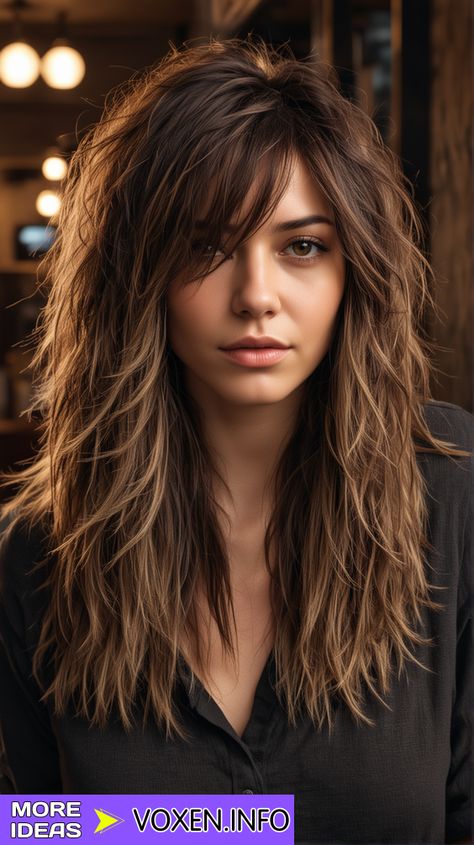 23 Discover the Best Long Shag Haircuts for Every Hair Type Long Shag Side Part, Long Black Shaggy Hair, Modern Day Shag Haircut Long Layered, Fine Shag Haircut, Long Layered Haircuts Bangs, Long Shaggy Haircuts No Bangs, Boho Shag Haircut Long Hair, Side Part Long Shag Haircut, Layered Shaggy Long Hair