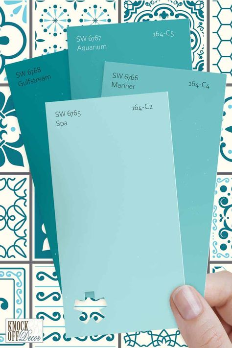 Sw Turquoise Paint Colors, Seafoam Blue Paint, Best Aqua Paint Color, Aqua Pallete Color, Turquoise Paint Colors Sherwin Williams, Cyan Paint Color, Ocean Colors Bedroom, Soft Bedroom Paint Colors, Aqua Interior Design