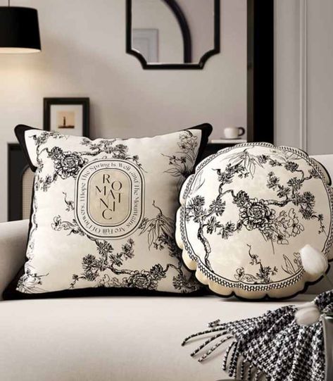 [shortdesc] FREE WORLDWIDE SHIPPING Introducing our "Romantic" Cushion Cover Collection, where elegance meets comfort. Immerse your living space in the timeless allure of our Black & White Velvet Cushion Covers. Crafted with meticulous attention to detail, these covers seamlessly blend sophistication with a touch of romance. The contrasting hues of black and white create a striking visual impact, making these covers a versatile addition to any decor style. The plush velvet fabric adds a luxurious feel, while the carefully curated design brings a hint of romance to your home.. [/shortdesc] ABOUT Introducing our "Romantic" Cushion Cover Collection, where elegance meets comfort. Immerse your living space in the timeless allure of our Black & White Velvet Cushion Covers. Crafted with meticulou Velvet Cushion Covers, Cushion Arrangement, Cushions Ideas, Black And White Cushions, Black And White Pillow, Cream Cushion, White Cushion Covers, Cream Cushions, Black And White Pillows